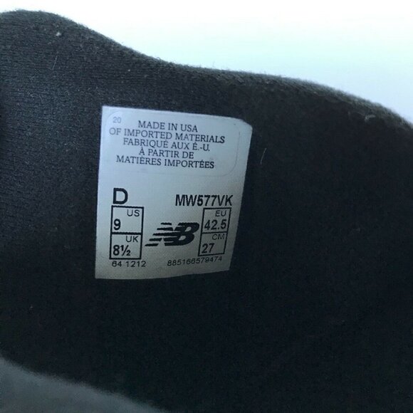 New Balance 577 Black Leather Comfort Shoes 9